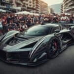 An AI image from an exotic car show